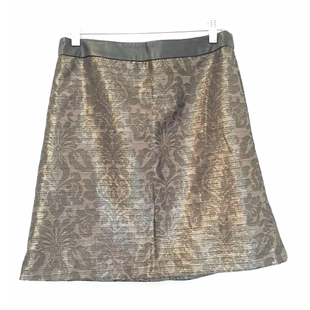 THE LIMITED Sz 8 Metallic Embossed A-Line Skirt